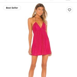 Superdown Margo halter shift dress small